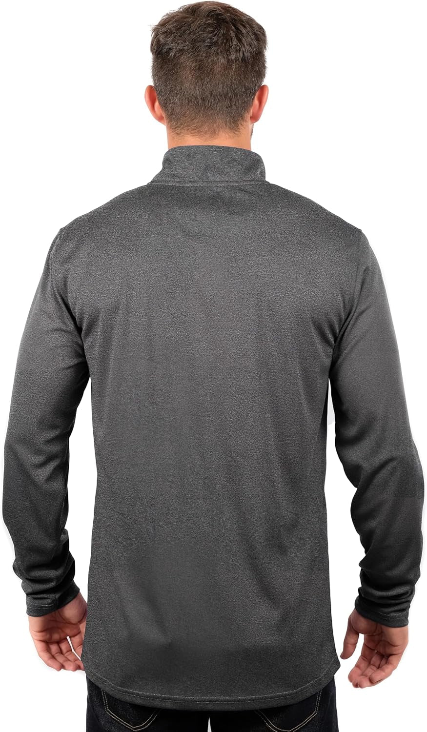 NBA Mens NBA Official Quarter Zip Long Sleeve Pullover T-Shirt